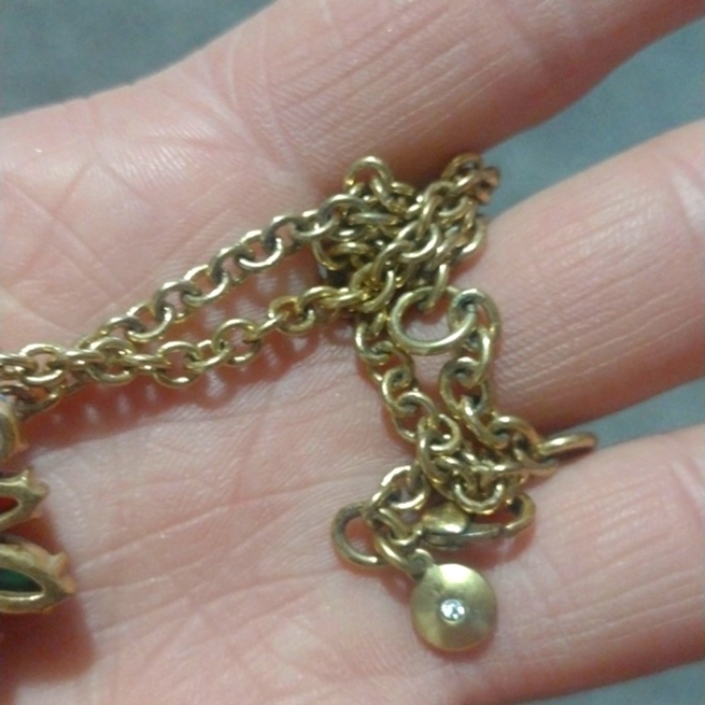 J. CREW PASTEL EPOXY RESIN AND CRYSTAL STONE GOLD-TONE BIB 17-19" NECKLACE - Picture 11 of 12